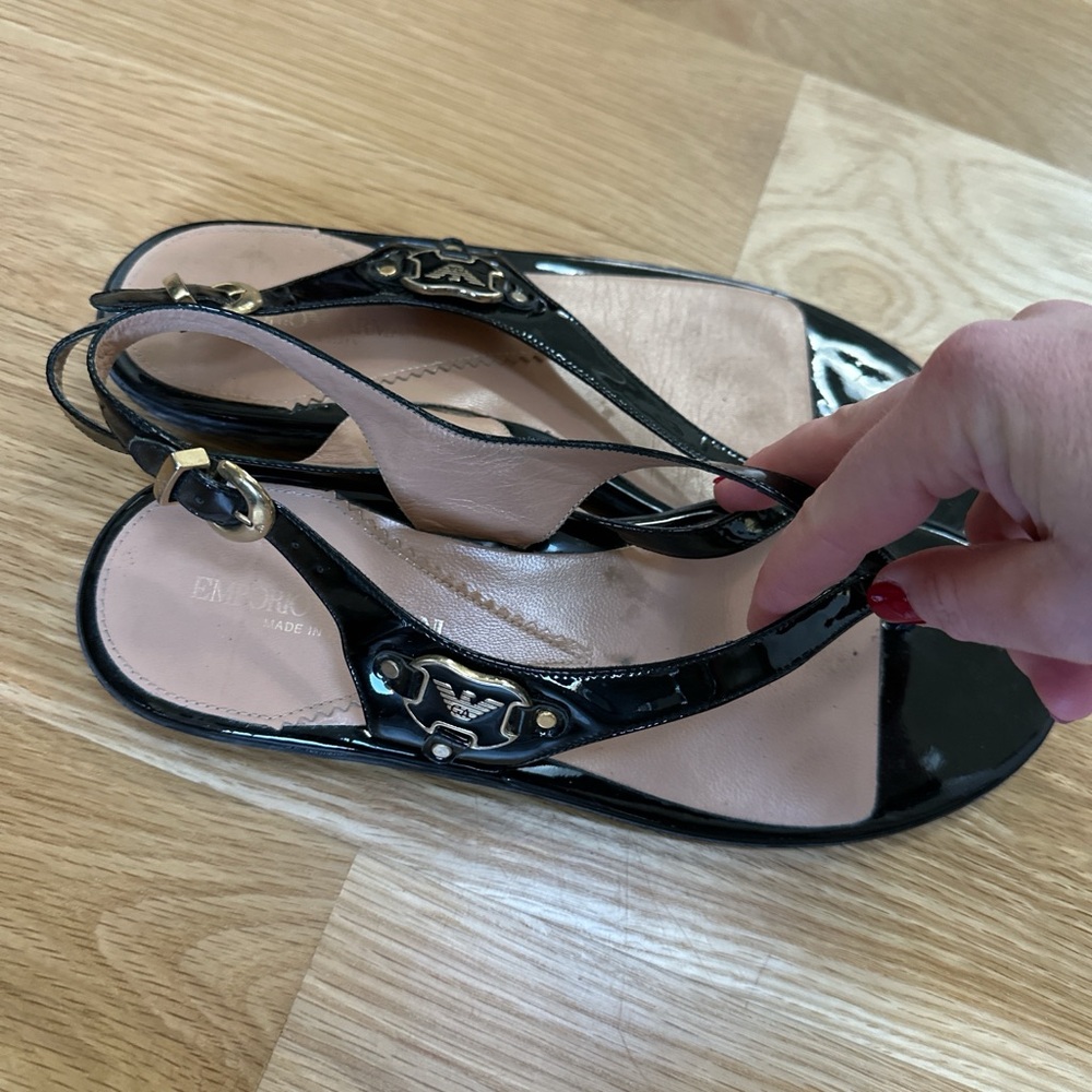 Elegant Black Women's Leather Sandals